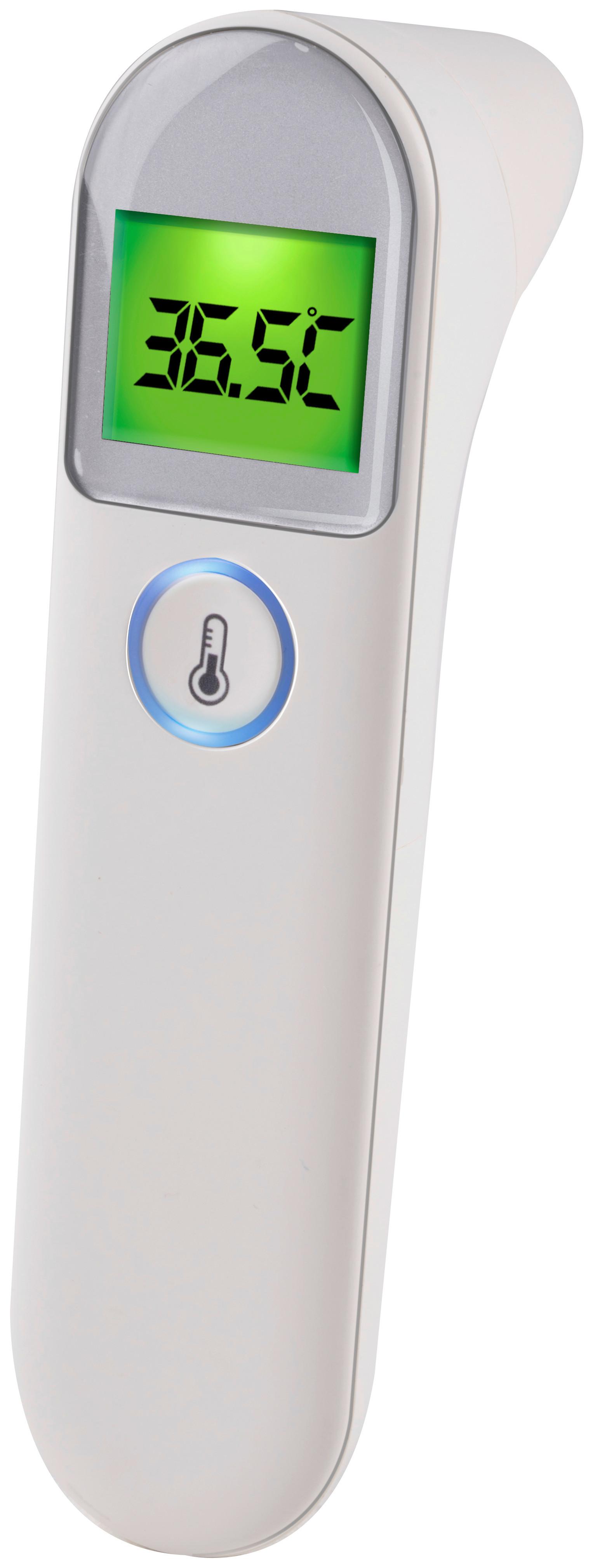 FIEBERTHERMOMETER 32-43 C Messwert - Weiß/Grau, Basics, Kunststoff/Metall (3,7/13,8/5,4cm) - Grund