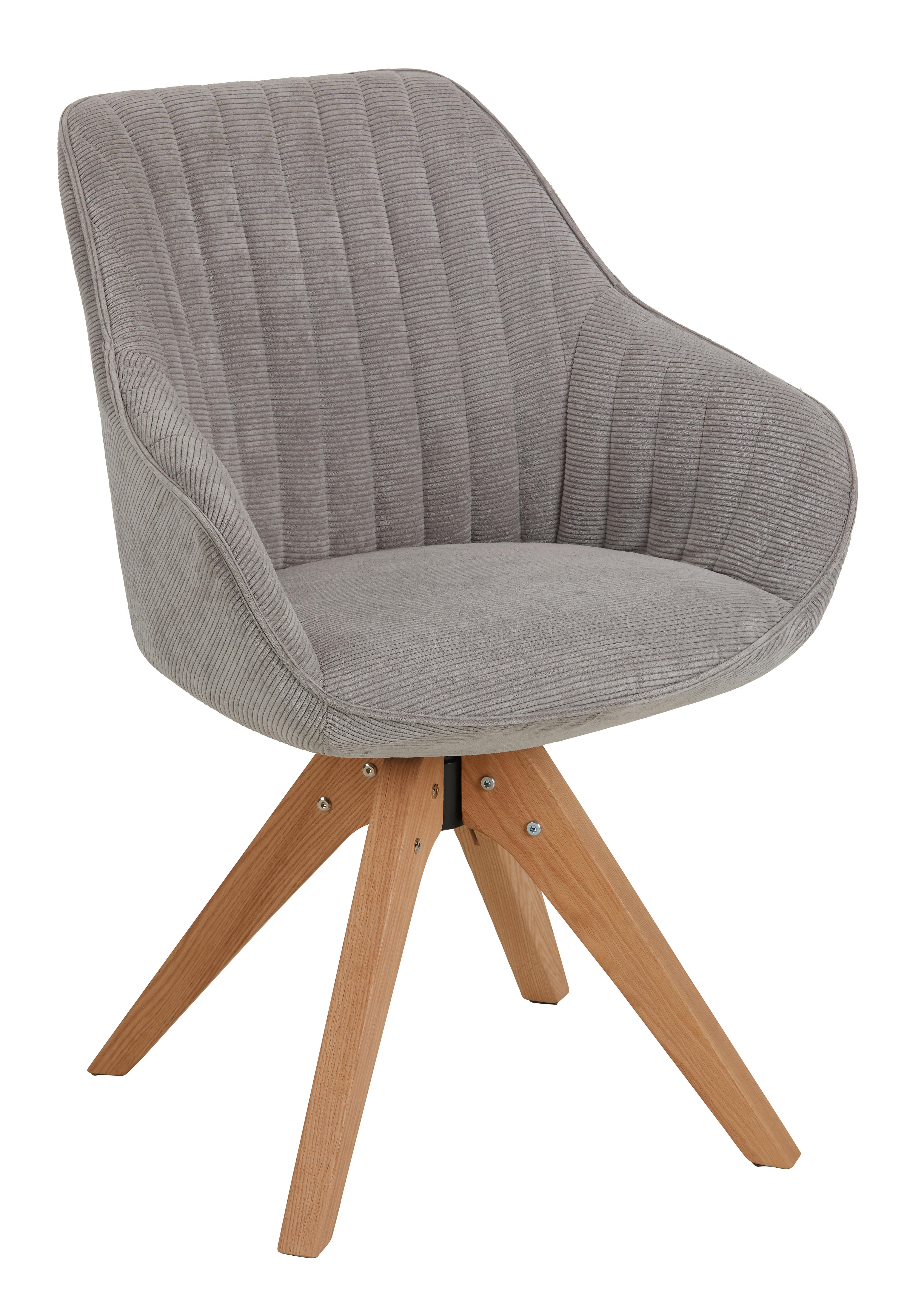 Židle S Područkami Chill -Bp- - šedá/světle šedá, Moderní, dřevo/textil (60/83/65cm) - Premium Living