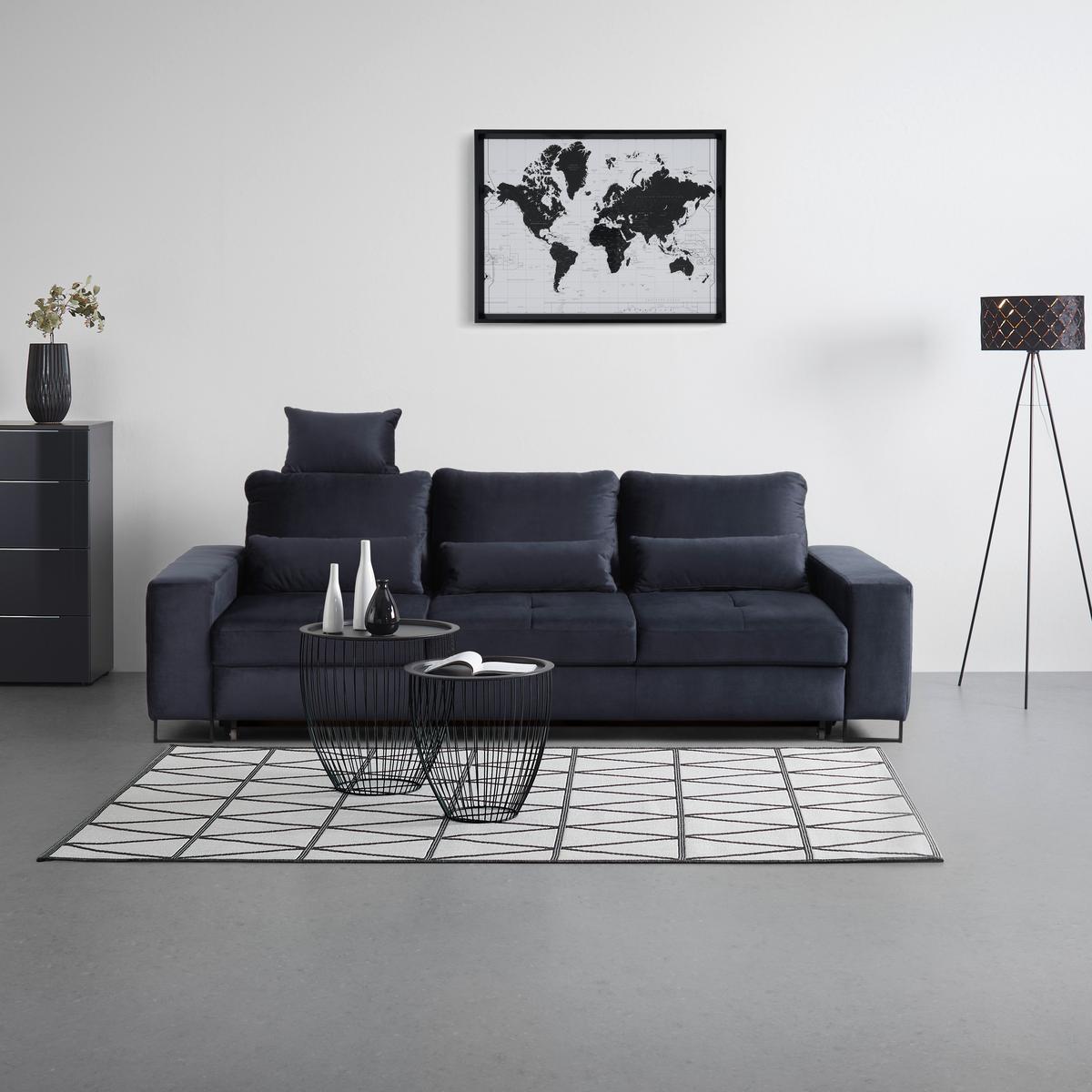 Opierka hlavy SIMONE, tmavomodrá - tmavomodrá, Modern, textil (30/47cm) - Mömax