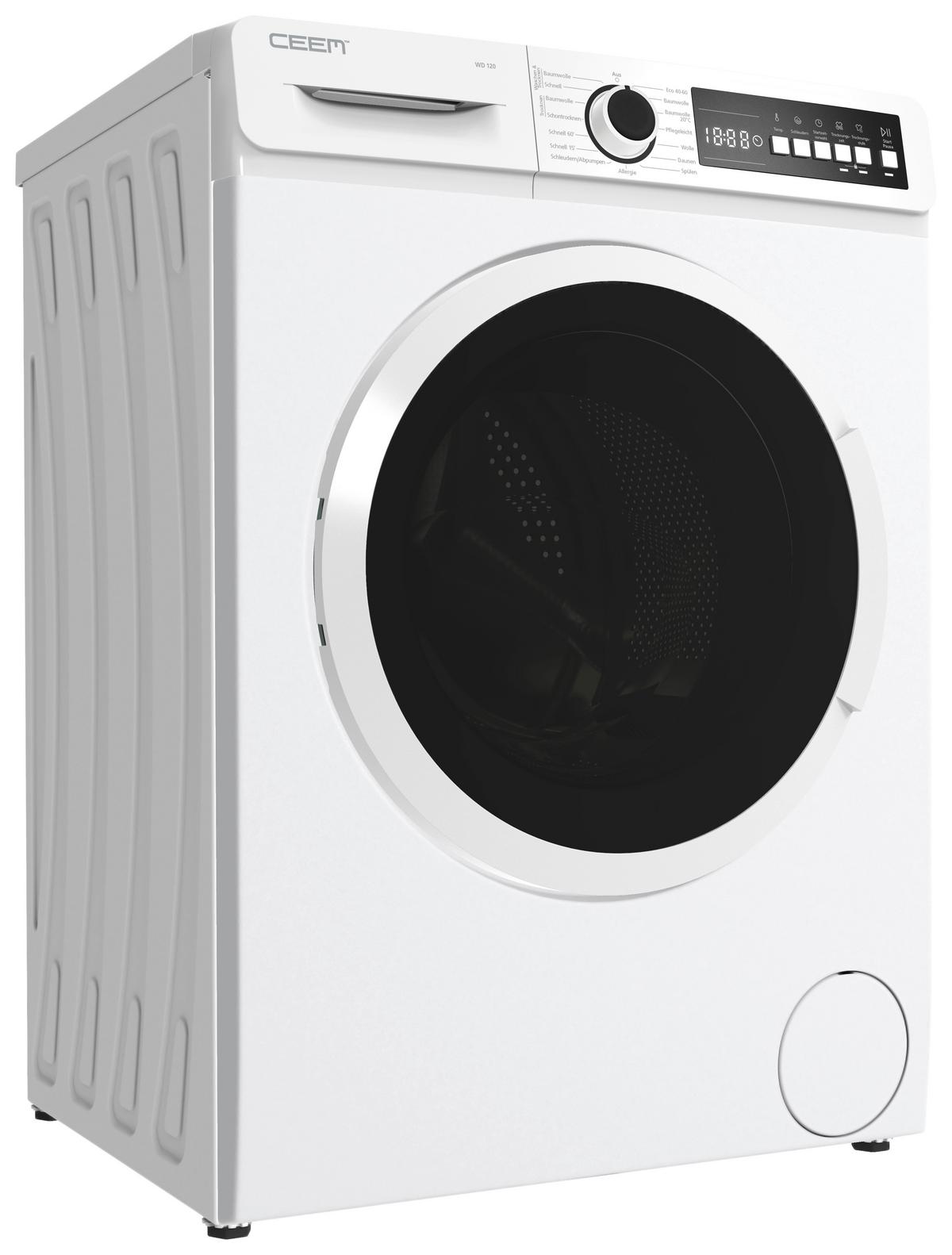 Waschtrockner Ceem Wd 120 - Weiß, Basics, Kunststoff/Metall (59,7/84,5/52,7cm) - CEEM