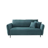 3-sitzer-sofa Vanilla Beige - Petrol/Schwarz, Design, Textil (201/97/102cm) - Livetastic