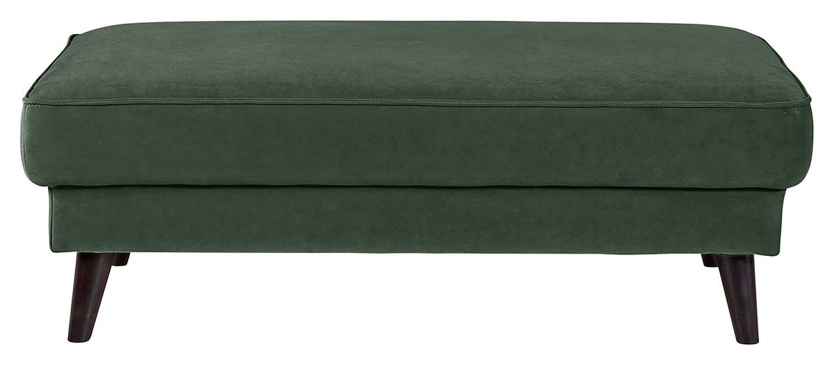 Polsterhocker Lumber Jack Dunkelgrün Velours - Wengefarben/Dunkelgrün, MODERN, Textil (123/45/74cm) - Trendmanufaktur