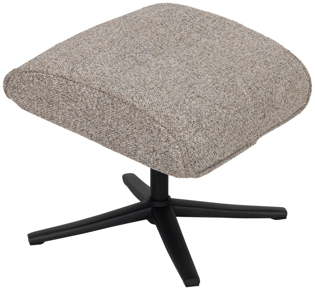 Relaxsesselset Mellow Taupe B: 77 cm - Taupe/Schwarz, Design, Holz/Textil (77/108/81cm) - Livetastic
