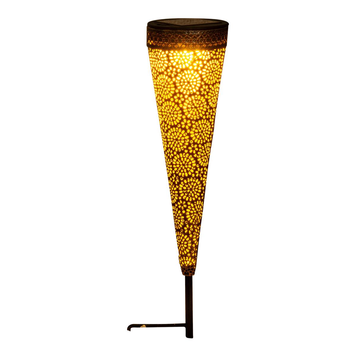 Solarleuchte 4137102 Paula - Schwarz/Braun, Basics, Kunststoff/Metall (8,5/8,5/40cm) - Näve