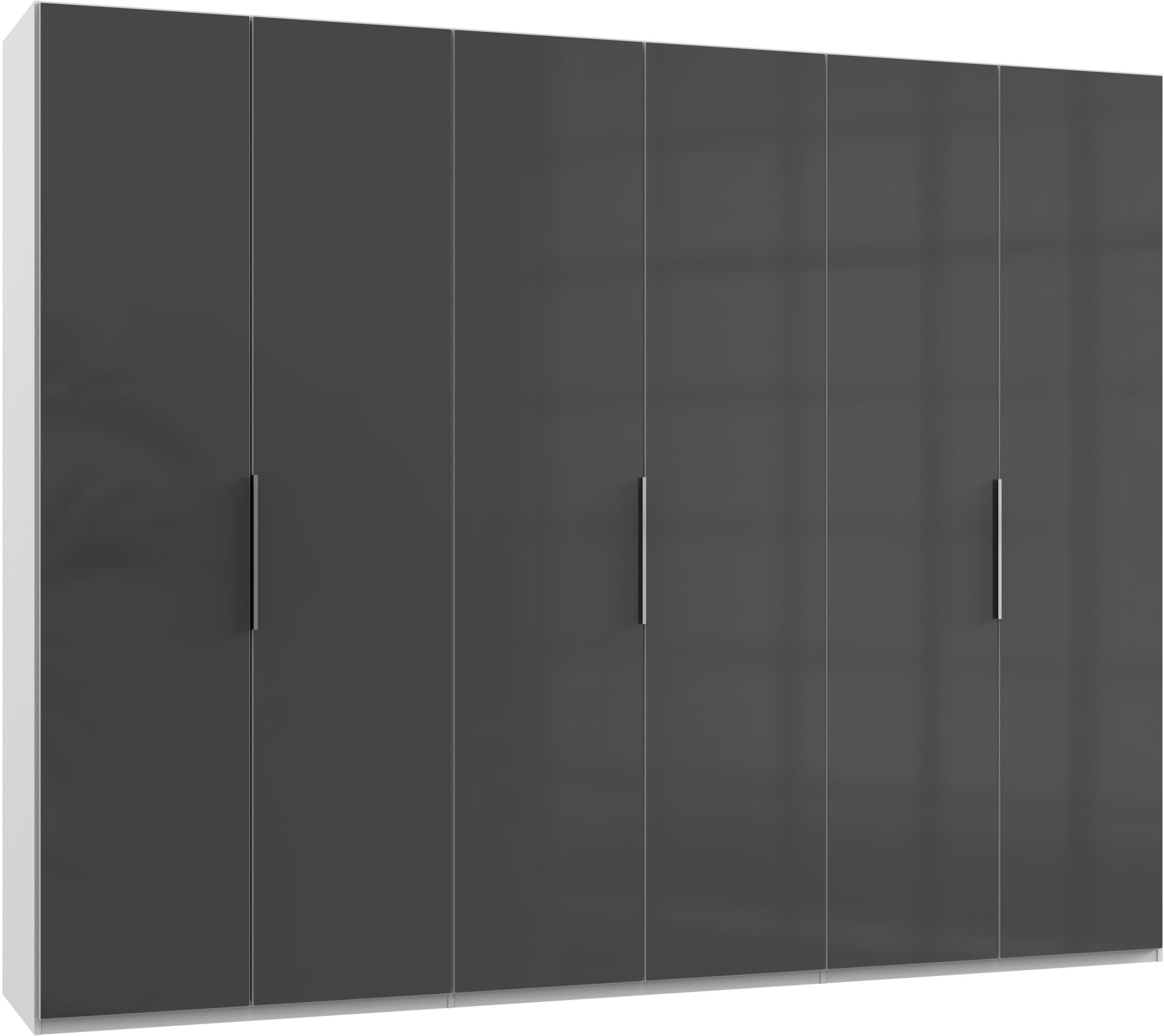 Drehtürenschrank 300cm Level, Grau/weiß - Weiß/Grau, MODERN, Glas/Holzwerkstoff (300/236/58cm) - MID.YOU