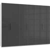 Drehtürenschrank 300cm Level, Grau/weiß - Weiß/Grau, MODERN, Glas/Holzwerkstoff (300/236/58cm) - MID.YOU