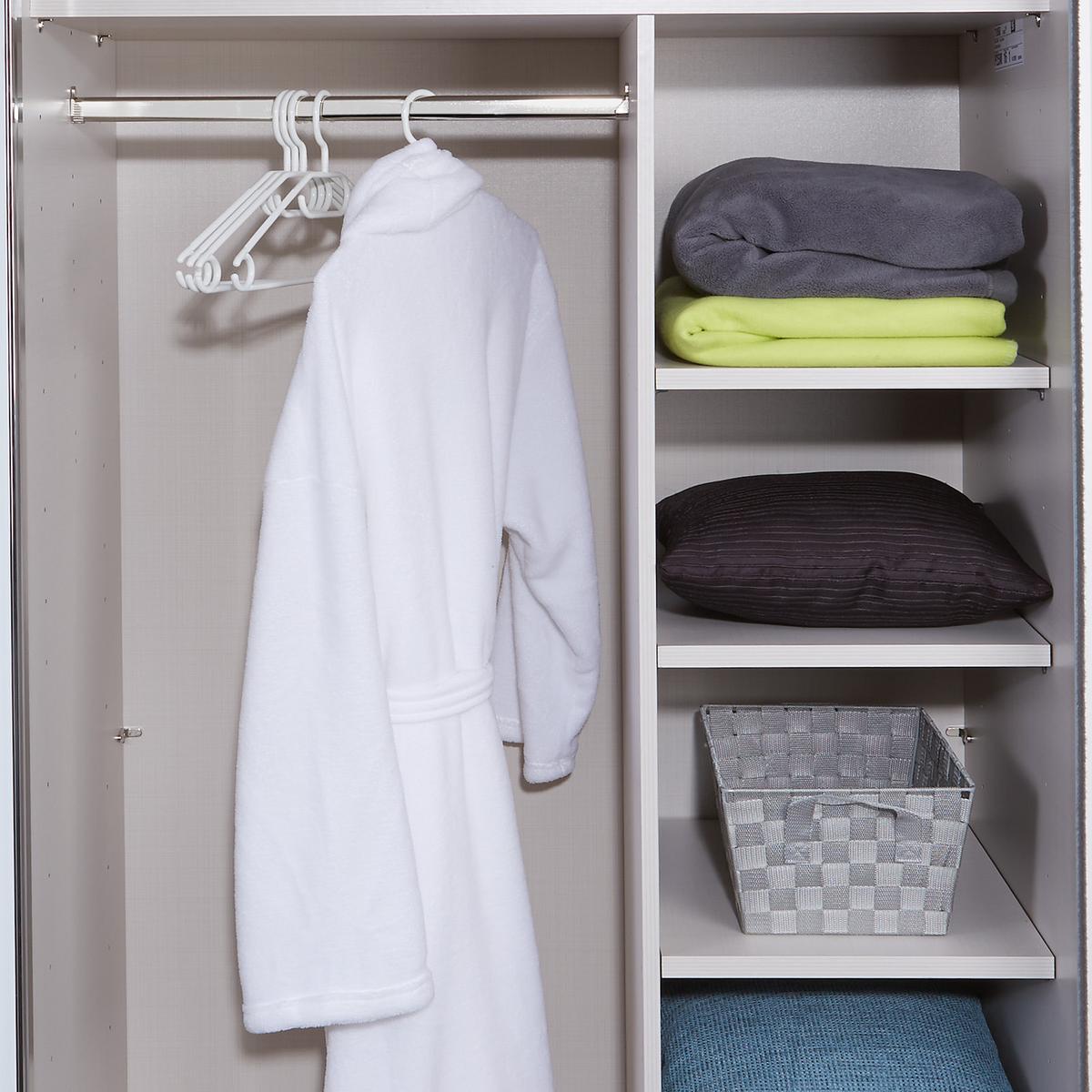 Inneneinteilung Kleiderschrank Sonate Grau + Kleiderstange - Grau, MODERN, Holzwerkstoff (97/151/47cm) - Luca Bessoni