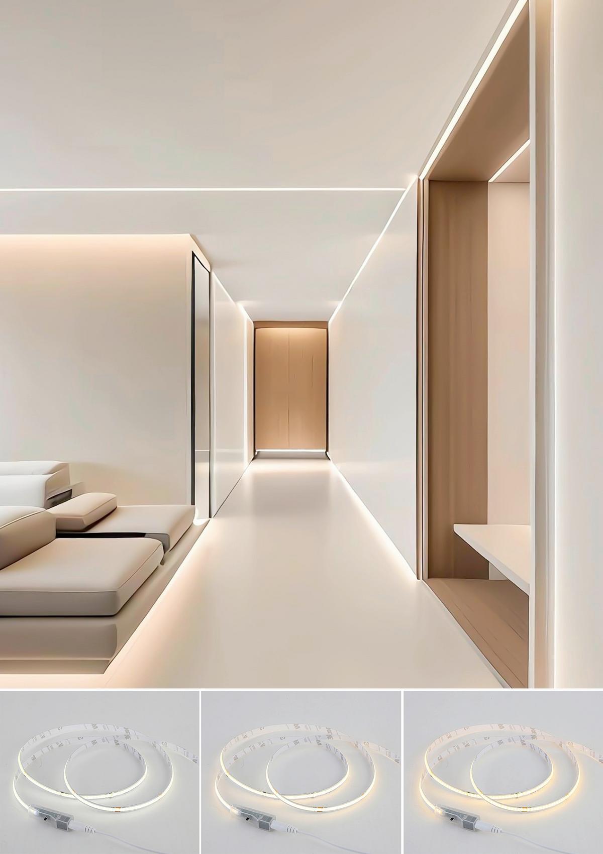 LED PÁSKA HOCH - bílá, Moderní, plast (500cm) - Mömax