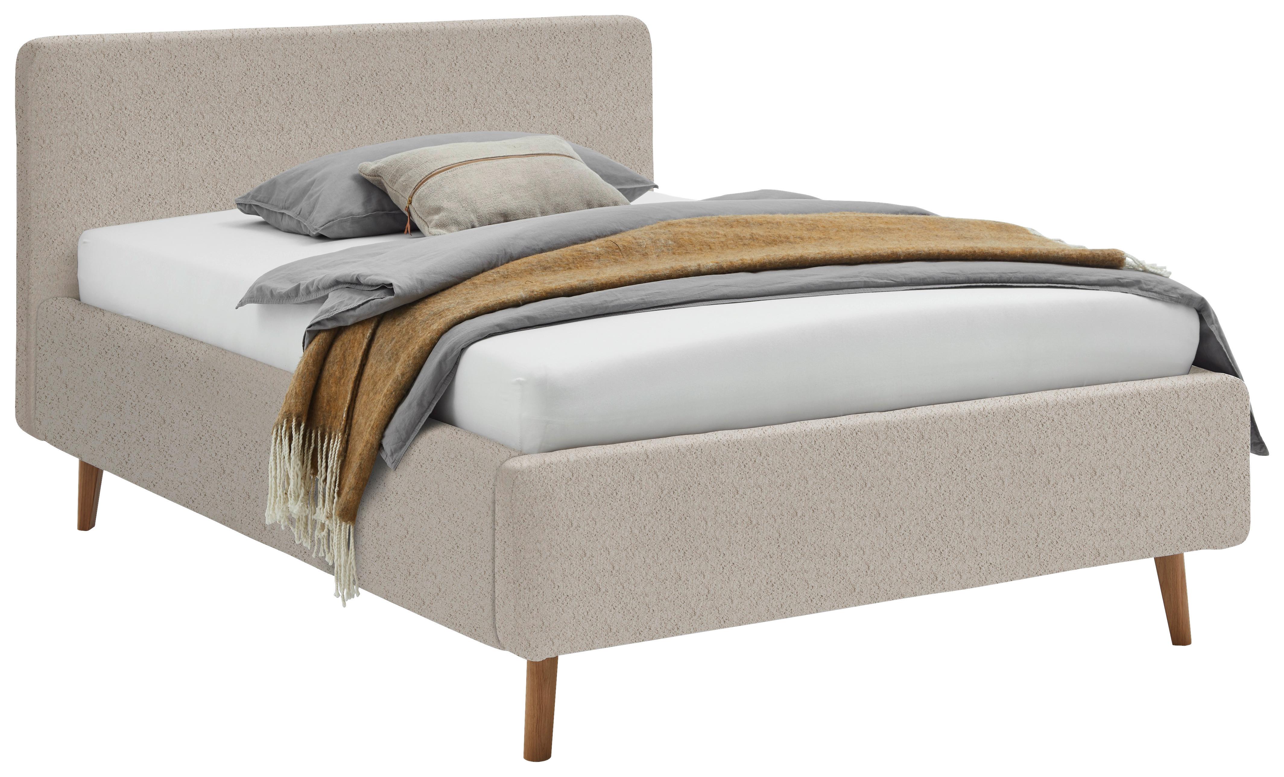 Polsterbett Mattis Abriamo Beige 140x200cm - Eichefarben/Beige, Design, Holz/Textil (140/200cm) - MID.YOU