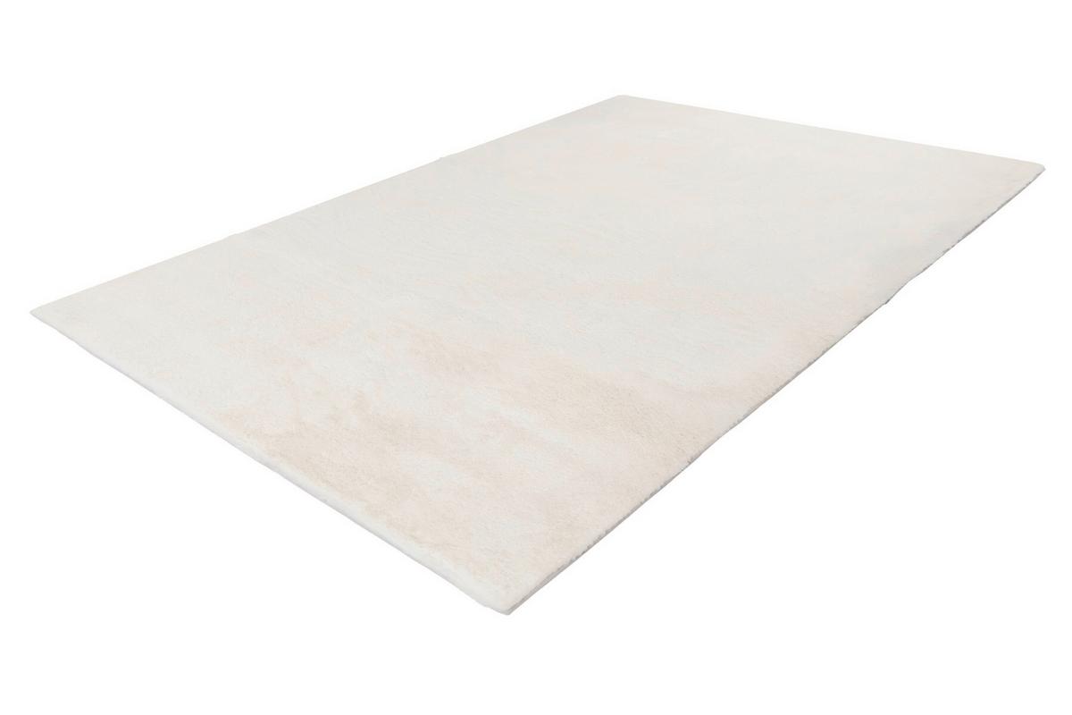 Hochflorteppich Weiß Emotion 60x110 cm - Weiß, Basics, Textil (60/110cm) - Kayoom