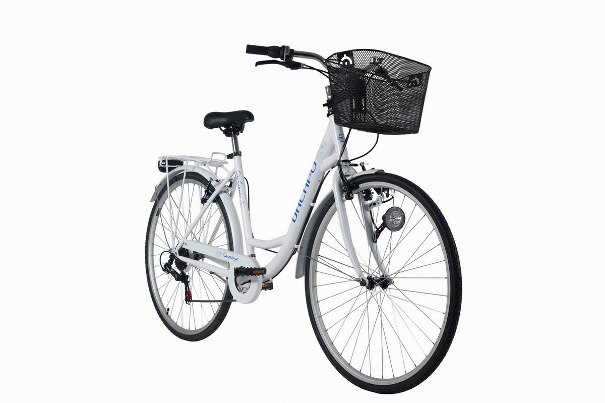 Citybike 28'' mit Korb DaCapo Cantaloupe weiß/blau - Weiß, LIFESTYLE, Metall (25/140/60cm)