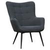 Polstersessel Mit Armlehnen Uta Textil Dunkelgrau - Dunkelgrau/Schwarz, MODERN, Holzwerkstoff/Textil (72/97/80cm) - MID.YOU