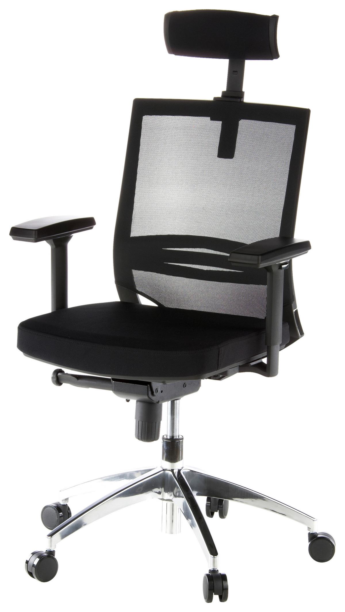 Drehstuhl Porto Max Schwarz - Schwarz, MODERN, Kunststoff/Textil (59/108/49cm) - MID.YOU