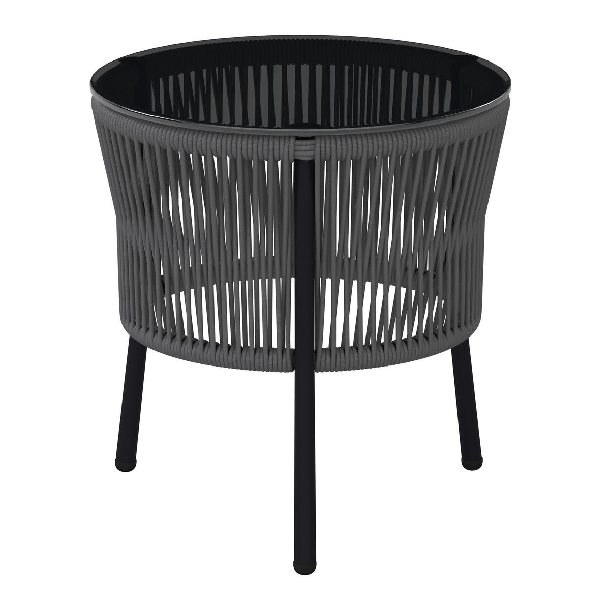 Balkonmöbel Set Capri Metall mit Kissen - Dunkelgrau/Hellgrau, MODERN, Textil/Metall - Beldano