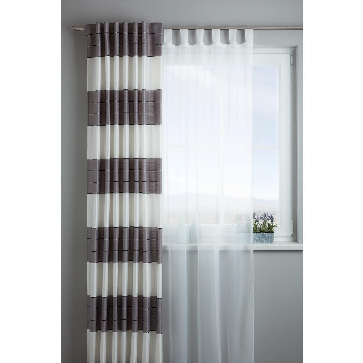 Készfüggöny Nadine - ezüst, Konventionell, textil (140/245cm) - Luca Bessoni