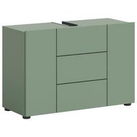 Waschbeckenunterschrank Vira Grün B: 82 Cm - Schwarz/Grün, MODERN, Holzwerkstoff (82/56/34cm) - MID.YOU