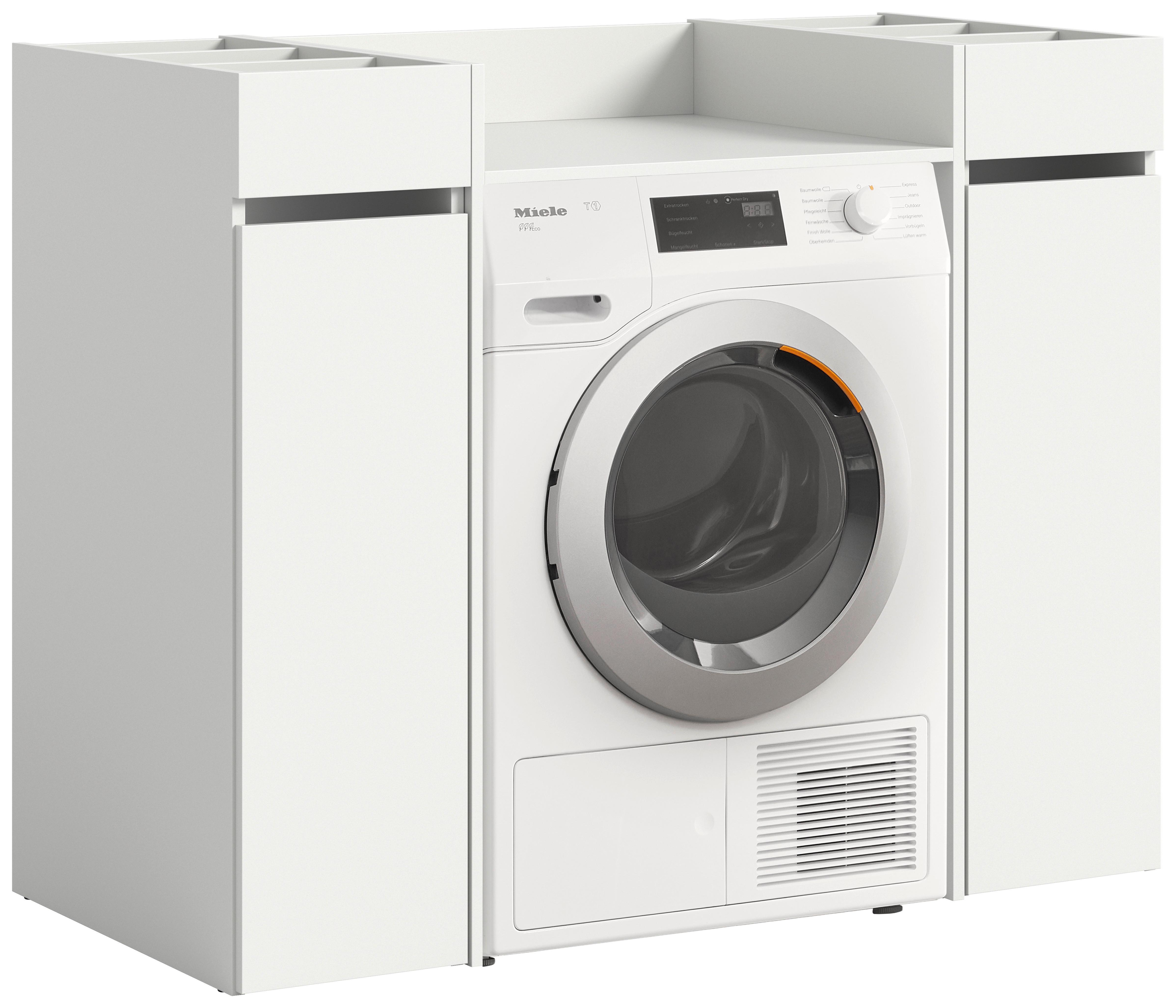 Waschmaschinenschrank Free Weiß B: 124 cm