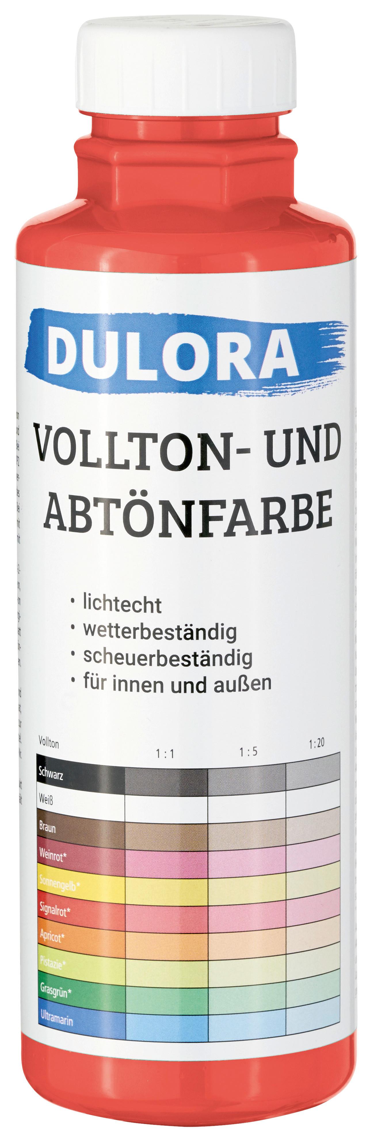 Abtönfarbe Singnalrot 500 ml für 3 M2 Dispersionsfarbe - Basics (500ml) - Dulora