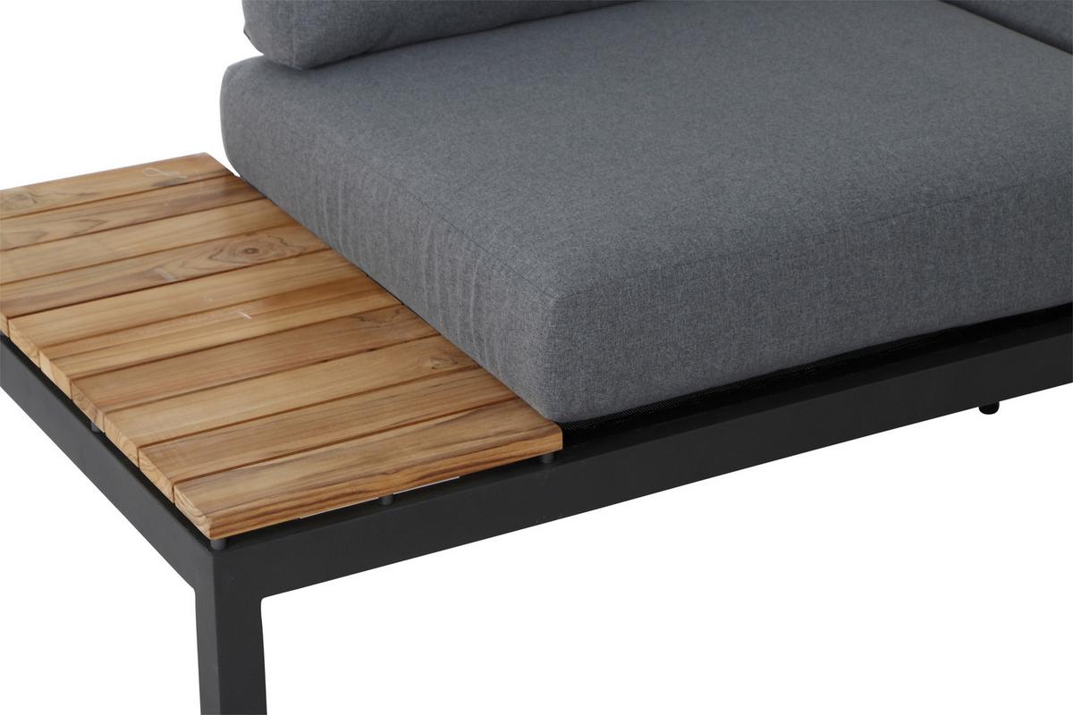 Loungesofa H16600 - Anthrazit/Grau, MODERN, Holz/Textil (172/70/84cm) - Siena Garden