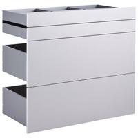 Schubladeneinsatz Unit Hellgrau B: 91 Cm 4 Fächer - Hellgrau, MODERN, Holzwerkstoff (91/83/47cm) - Ondega