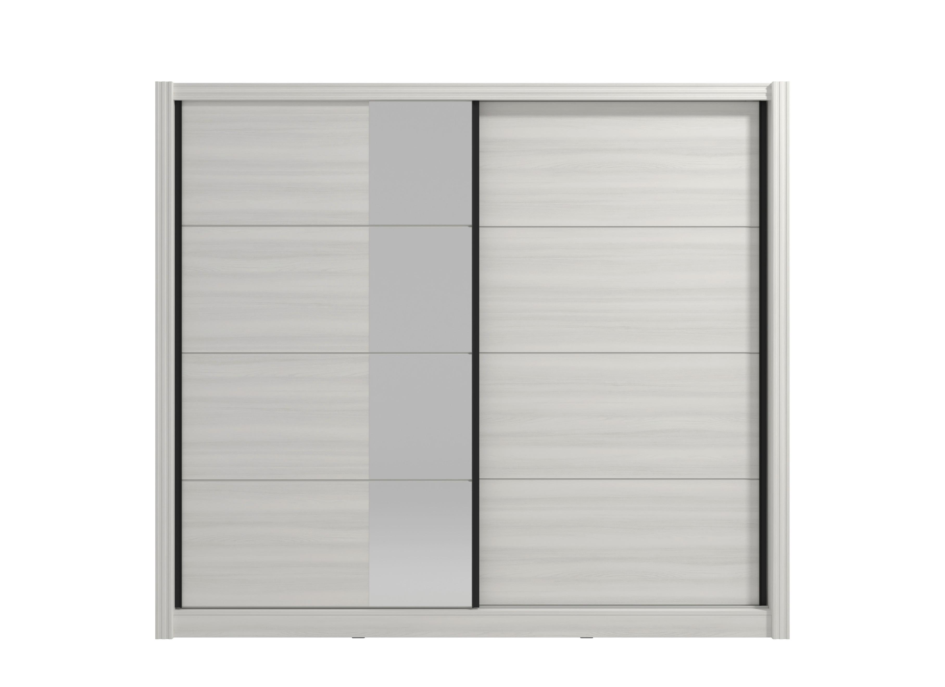 Tolóajtós Szekrény Narbona - kőris, Basics, faalapú anyag (245/215,5/60,5cm)