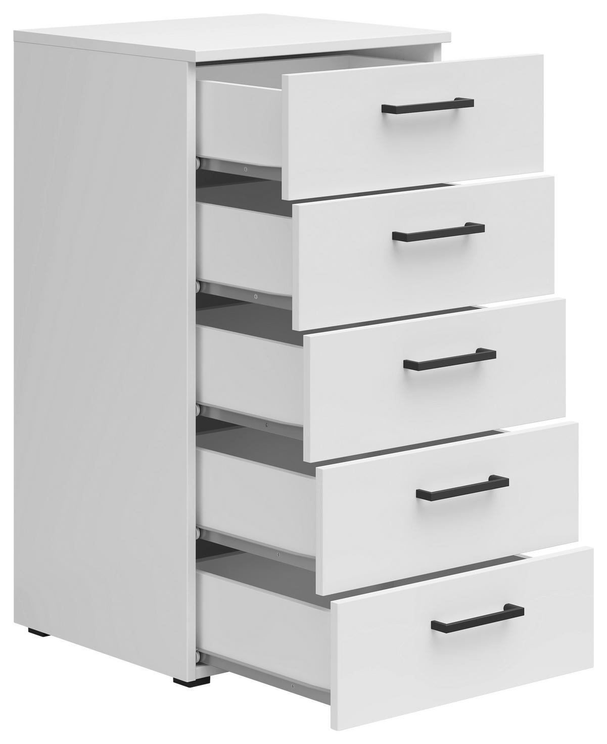 Komoda MULTISTAURAUM š: 45 cm - čierna/biela, Modern, kompozitné drevo/plast (45/83/40cm)