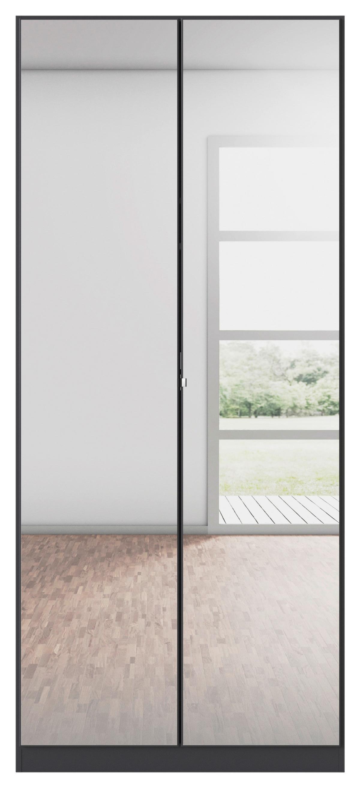 Kleiderschrank Reflect inkl. Inneneinteilung, 2 Körbe - Silberfarben/Grau, MODERN, Holzwerkstoff (91/210/54cm)