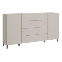 Široká komoda PHUKET 180 - čierna/kašmírová, Design, kompozitné drevo/plast (180/95,4/39cm) - P & B
