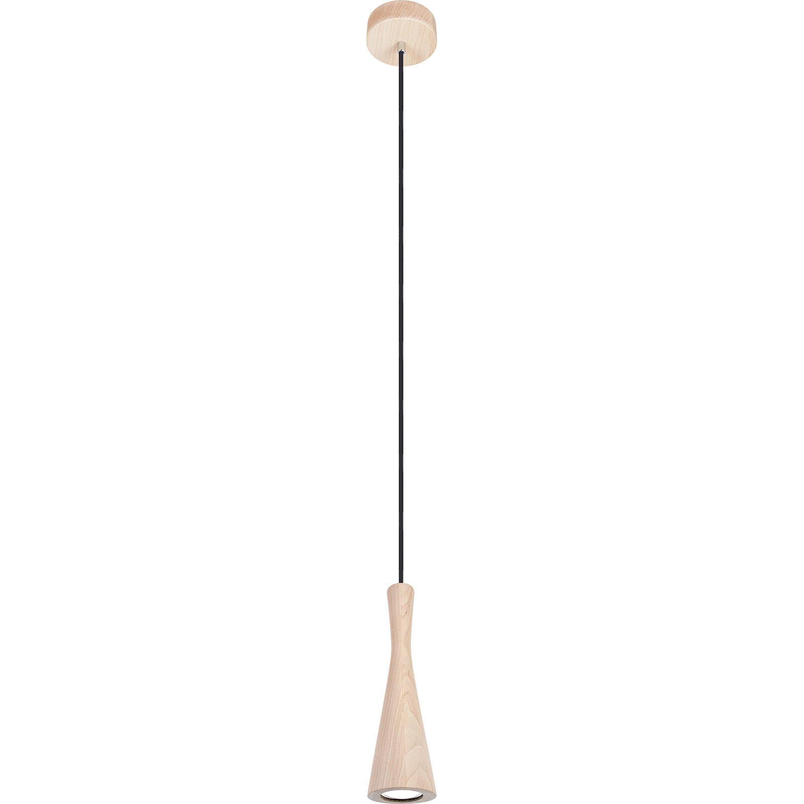 HÄNGELEUCHTE 8510151 VEGAS - Erlefarben/Schwarz, Natur, Holz (10/90-140cm)