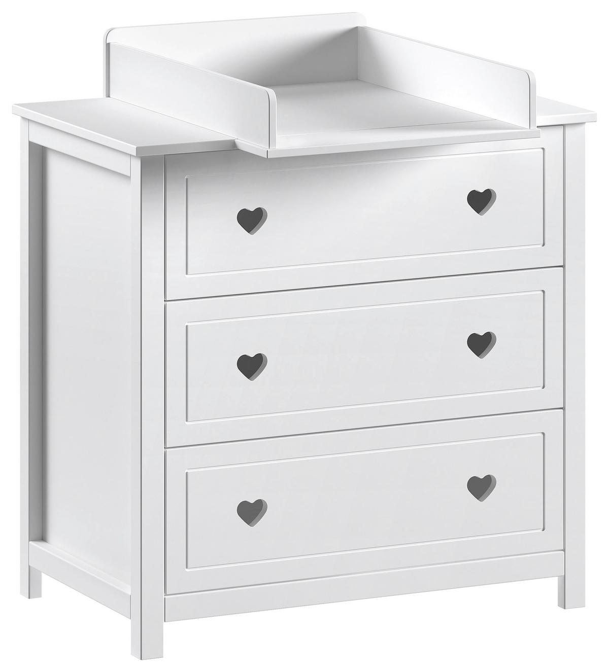 BABYZIMMER Amori Weiß 4-teilig - Weiß, MODERN, Holz/Holzwerkstoff - Vipack