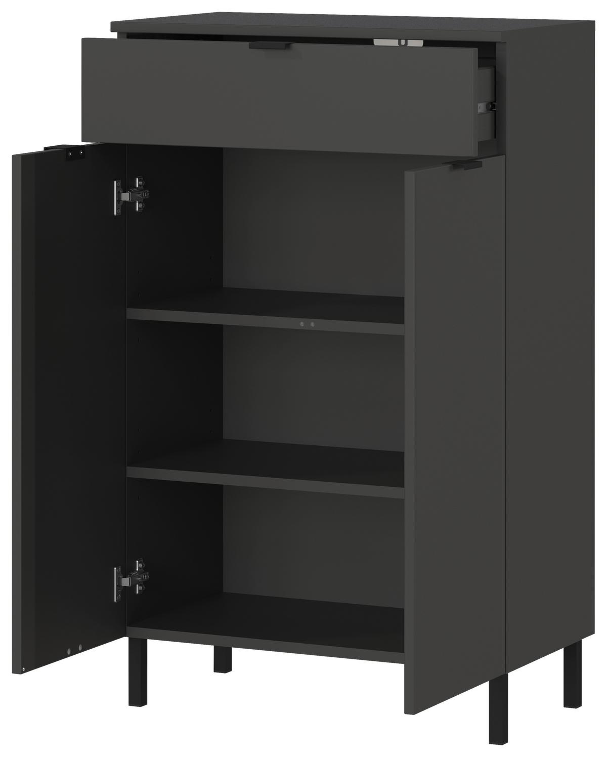 Unterschrank Gw-Arcena - Schwarz/Graphitfarben, MODERN, Holzwerkstoff (60/97/34cm) - Germania