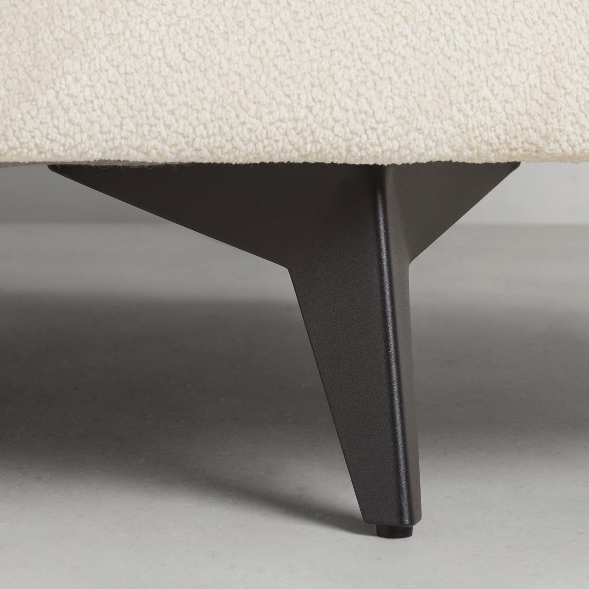 Rohová sedačka AXEL, levá, krémová žinylka - černá/krémová, Moderní, kov/textil (250/291cm) - Mömax