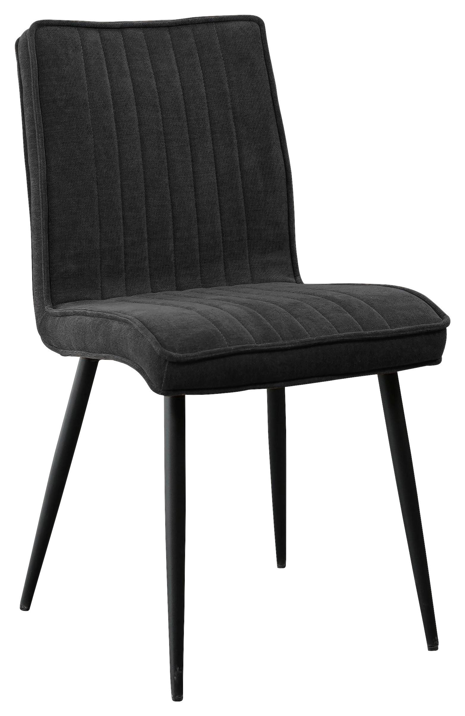 Židle Lena, šedá barva - šedá/černá, Moderní, kov/dřevo (43/86/57cm) - Mömax