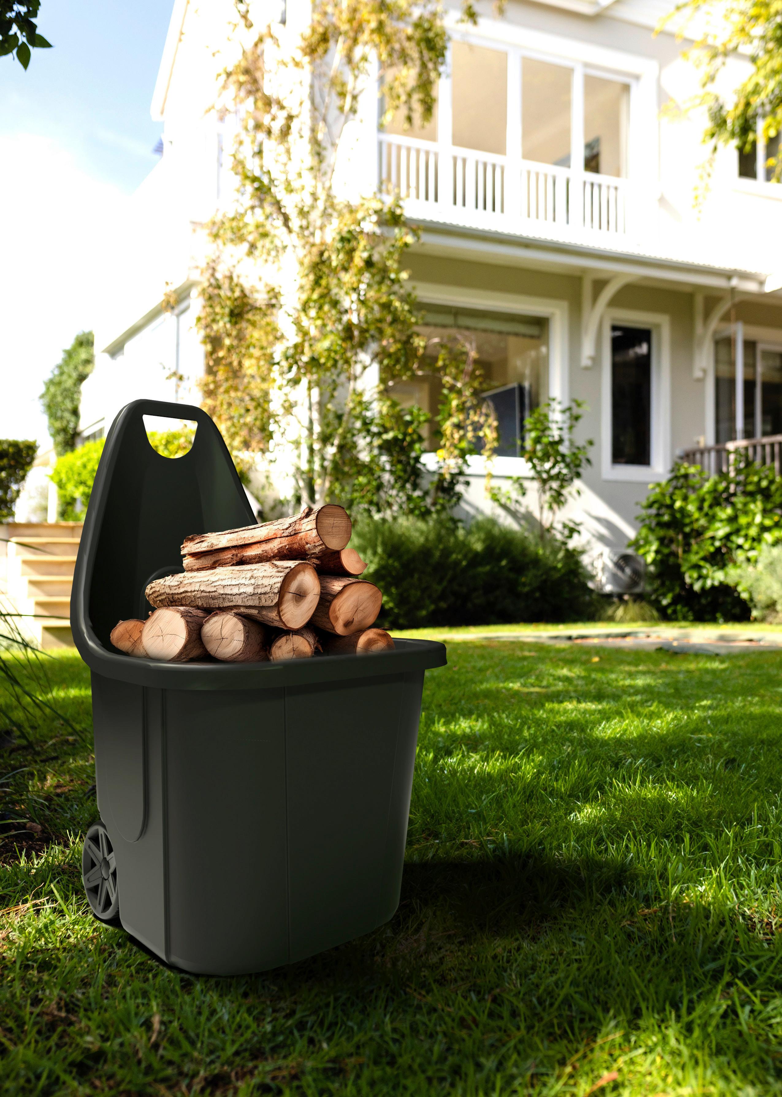 Gartenkarre Allzweck-Trolley - Schwarz, MODERN, Kunststoff (50/60/87cm) - Homezone