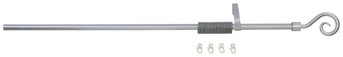 Rundstangengarnitur 1-lfg Paul Silberfarben L: 130-240 Cm - Silberfarben, KONVENTIONELL, Metall (130-240cm) - Ondega