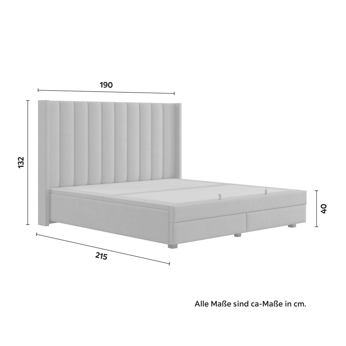 Čalúnená posteľ MAYA 180x200, sivá - sivá/tmavohnedá, Modern, kov/drevo (180/200cm) - Bessagi Home