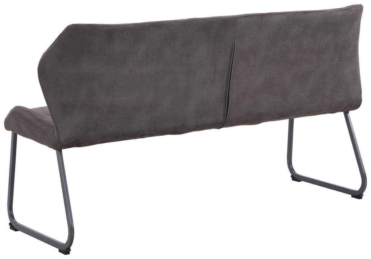 Sitzbank Rimini - Grau, MODERN, Textil/Metall (160/86/63cm) - MID.YOU