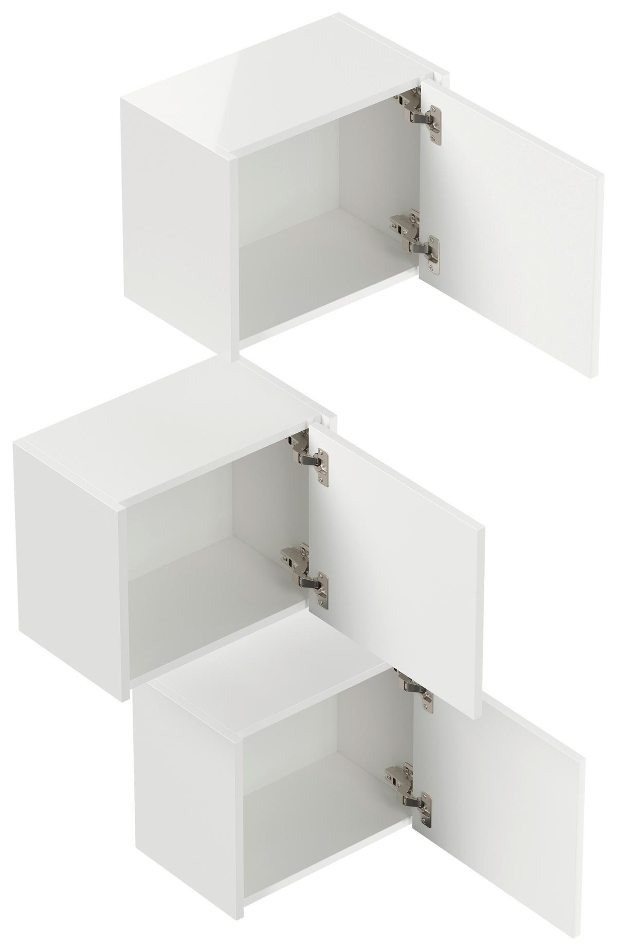 Hängeschrank Limes Weiß Hg B: 41,4 Cm - Weiß Hochglanz, MODERN, Holzwerkstoff (41,4/33,3/25cm) - MID.YOU