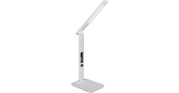 LED-Schreibtischlampe Ilse dimmbar Weiß Kalenderfunktion - Weiß, MODERN, Kunststoff (31/14/59,5cm) - Luca Bessoni