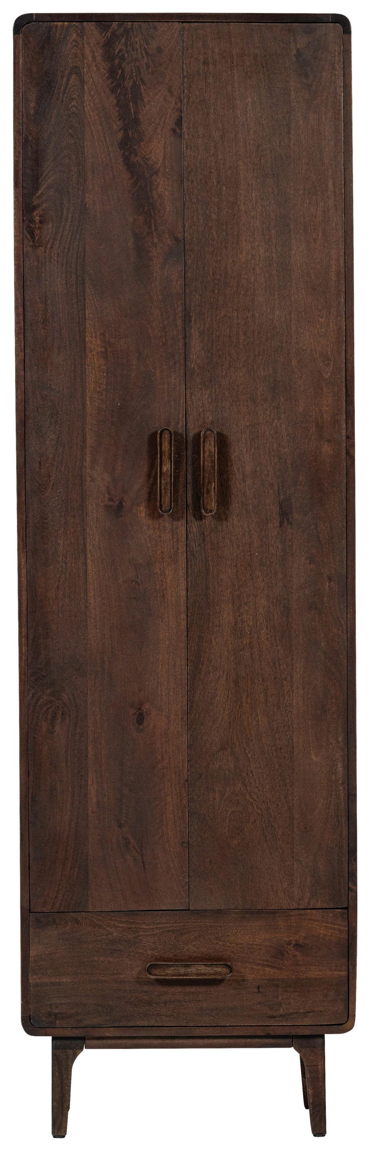 Mehrzweckschrank Liya Dunkelbraun B: 60 cm - Dunkelbraun, Design, Holz (60/200/35cm) - Livetastic