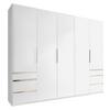 Drehtürenschrank Mit Laden 250cm Level 36a, Weiß - Weiß, MODERN, Holzwerkstoff (250/216/58cm) - MID.YOU