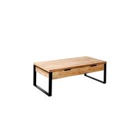 Couchtisch Loop Coffee Eichefarben L: 118cm - Eichefarben/Schwarz, Design, Holzwerkstoff/Metall (118/59/40cm)