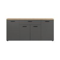 Sideboard Baggio Anthrazit/Eichefarben B: 180cm - Eichefarben/Anthrazit, Design, Holzwerkstoff (180/85/40cm) - MID.YOU