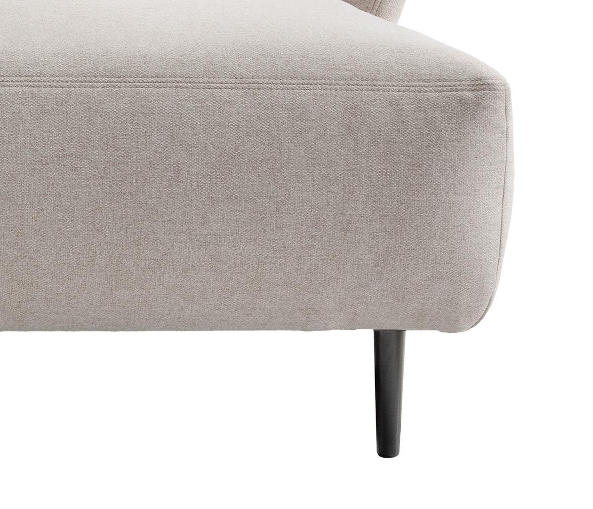 Ecksofa Piatelli Creme S: 269x172 cm - Creme/Schwarz, MODERN, Textil (269/172cm) - MID.YOU