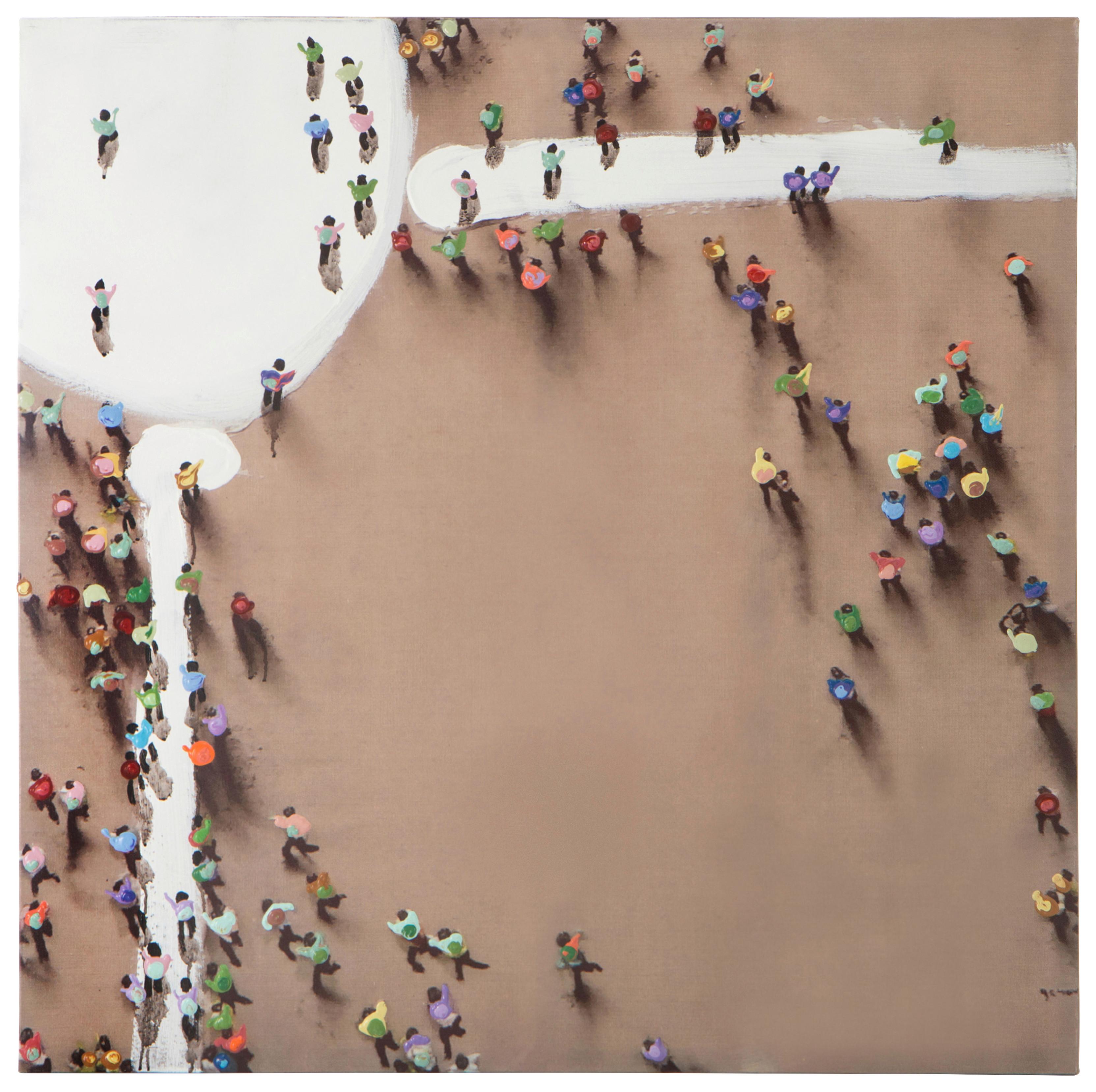 Bild Multicolor, Beige, 100x100 Cm - Beige/Multicolor, LIFESTYLE, Holz/Kunststoff (100/100/3,8cm) - Kayoom