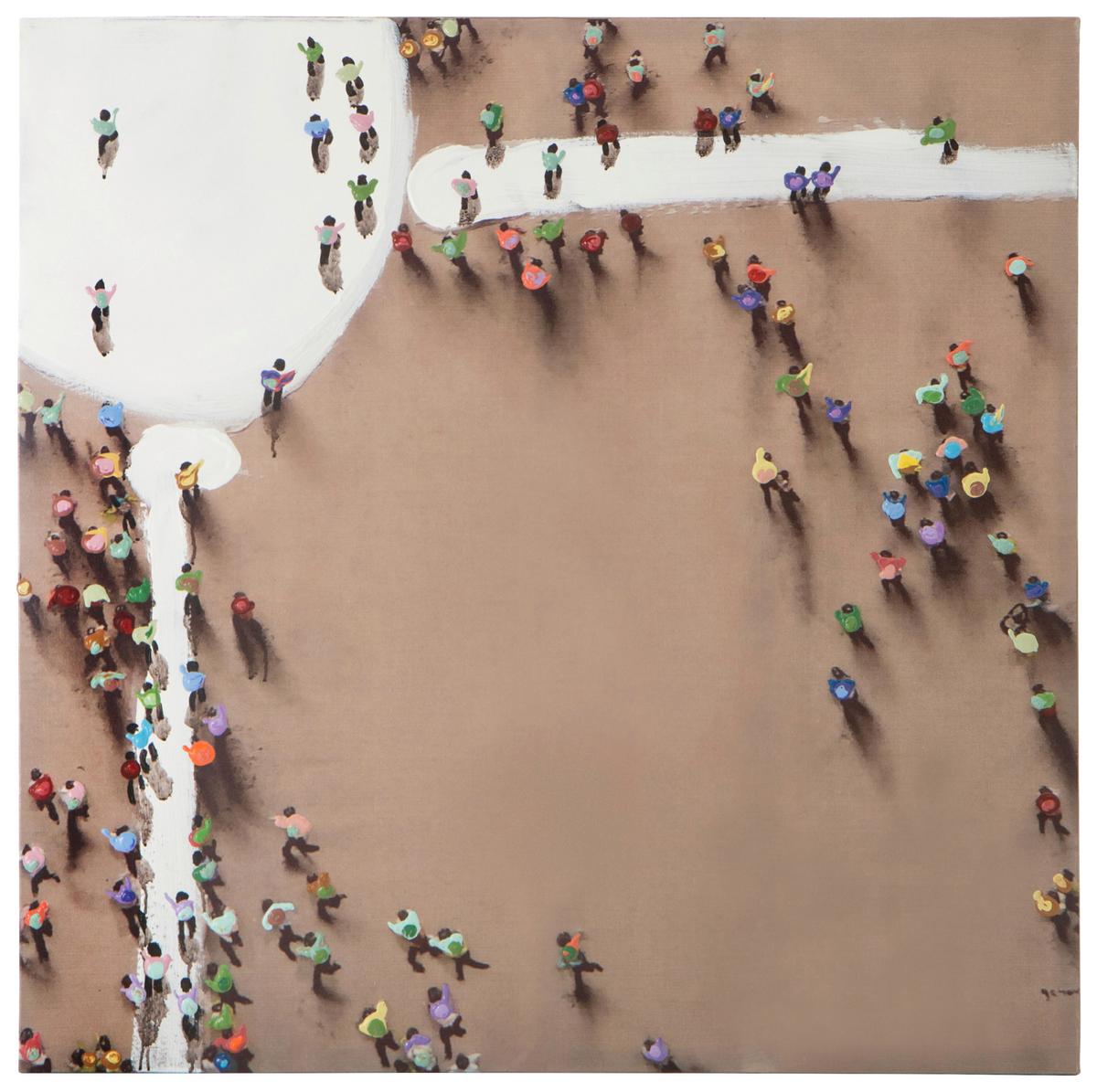 Bild Multicolor, Beige, 100x100 Cm - Beige/Multicolor, LIFESTYLE, Holz/Kunststoff (100/100/3,8cm) - Kayoom