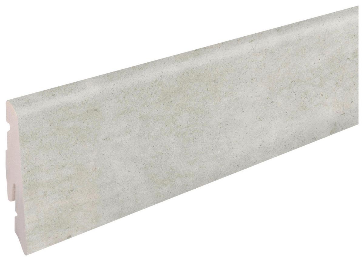 Sockelleiste Concrete - Grauweiß, Basics, Kunststoff (240/5.8/1.2cm)