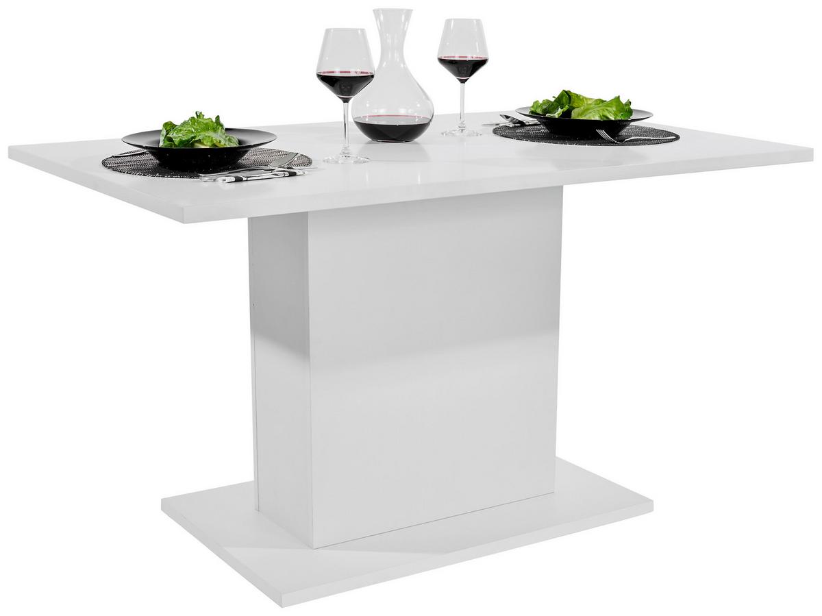 Esstisch Oskar 138x80 cm Weiß - Weiß, MODERN, Holzwerkstoff (138/76/80cm)