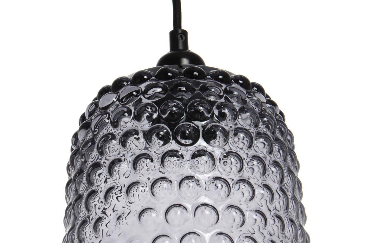 Hängeleuchte Irina H: 34 cm 1-Flammig - Grau, Trend, Glas (15/34/15cm) - Kayoom