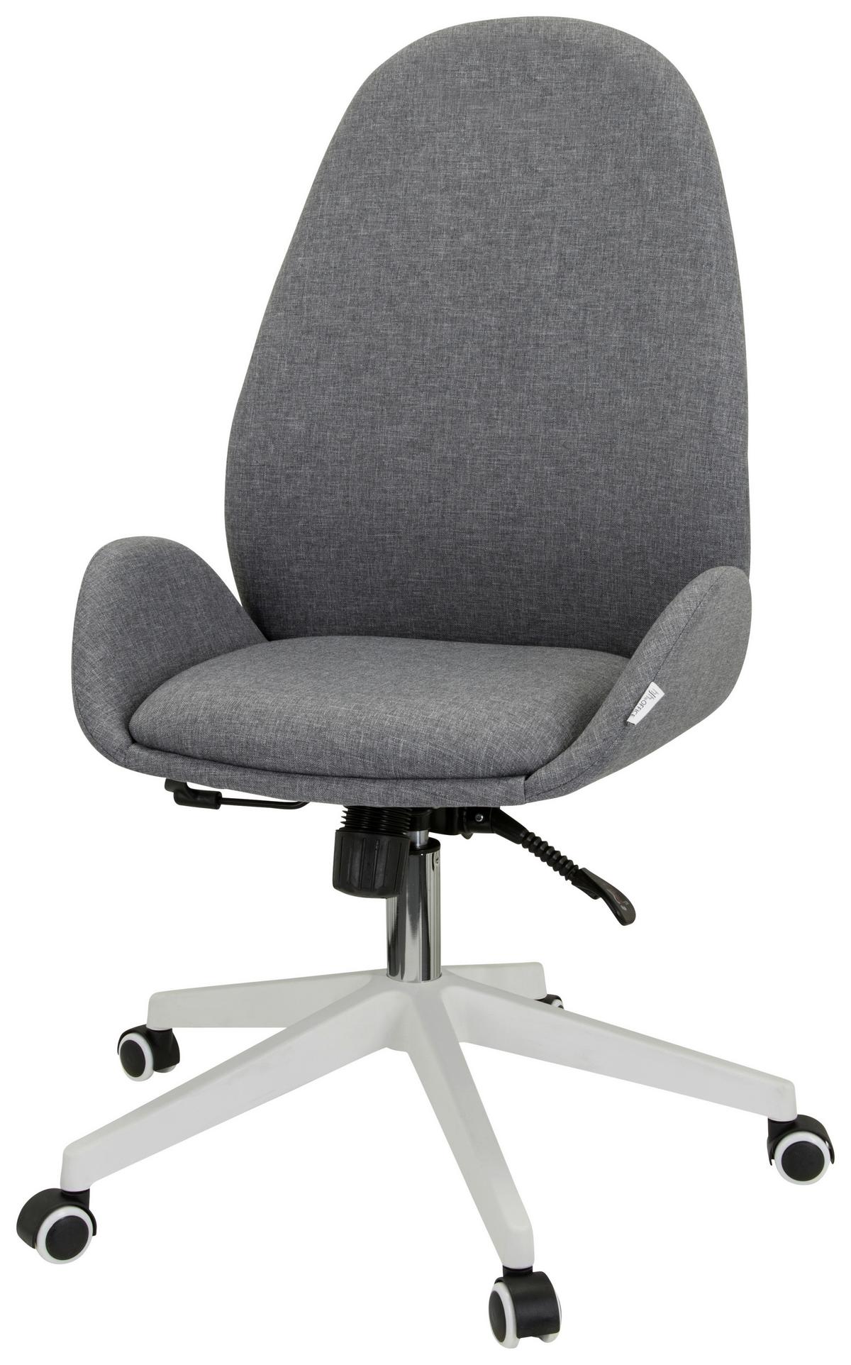 Drehstuhl Avea I - Weiß/Grau, Basics, Kunststoff/Textil (56/104-112/58cm) - MID.YOU